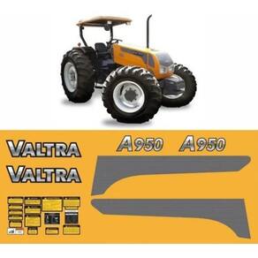 Kit Completo Faixas Adesivas Compatível Trator Valtra A950