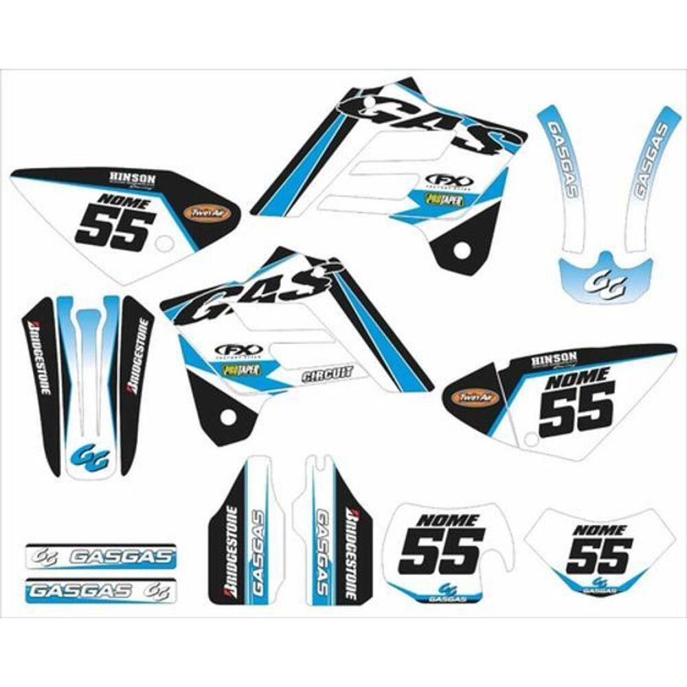 Kit Adesivos Moto Cross Trilha Gas Gas Ec 250 2002/2006 17