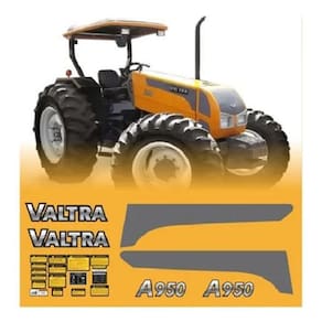 Kit Adesivo Faixas Compatível Trator Valtra A950 + Etiquetas