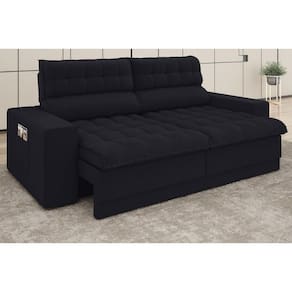 Sofá Omega 2,00m Assento Retrátil e Reclinável Velosuede - NETSOFAS