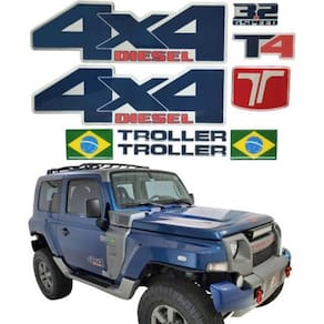 Adesivos Troller T4 3.2 4X4 Diesel Resinado 20152018 Trr035