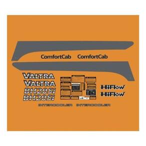 Kit Adesivos Compatível Trator Valtra Bh205I Confortcab