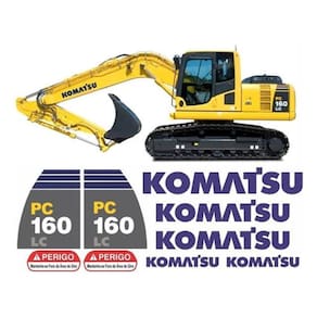 Kit Completo Adesivos Compatível Komatsu Pc160Lc 2014