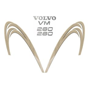Kit Adesivos Faixa Lateral Volvo Vm Athor 260 E Emblemas