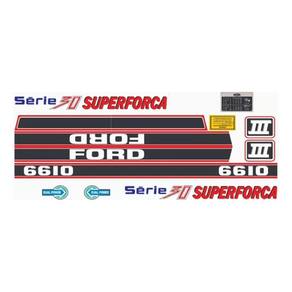 Kit Adesivos Ford 6610 Série 30 Superforça Dual Power