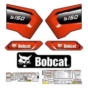Adesivos Faixa Mini Carregadeira Bobcat S150 2020 Etiquetas