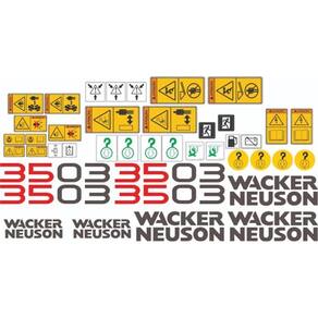 Kit Adesivos Wacker Neuson 3503 Para Mini Escavadeira