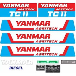 Kit Adesivos Yanmar Tc11 Agritech Para Microtrator