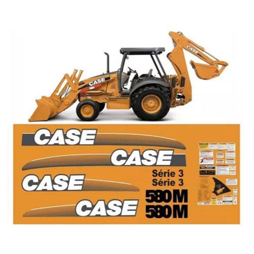 Kit Adesivos Case 580M Série 3 Para Retroescavadeira