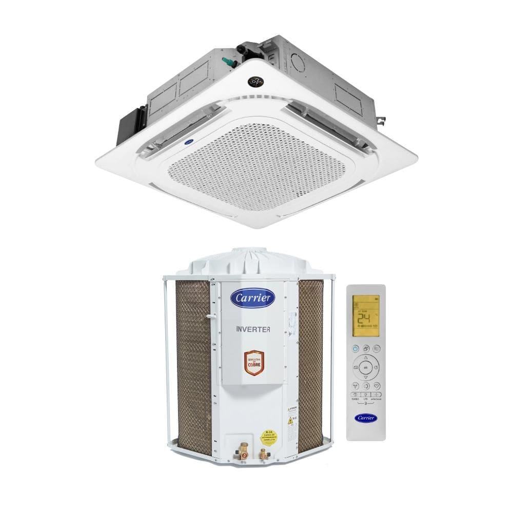 Ar Condicionado 60000 BTUs Split Cassete Inverter Carrier Frio Connect R-32 220V Monofásico
