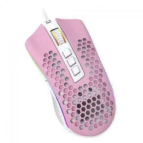 Mouse Gamer Redragon Storm, RGB, 12400 DPI, 8 Botões Programáveis, Pink/White