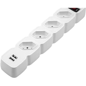 Protetor Elétrico 4 Tomadas 2 Port Epe 204 Usb Br Intelbras