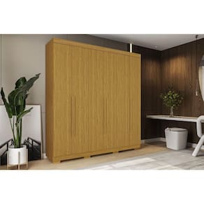 Guarda Roupa Casal 6 Portas e 3 Gavetas Ágata Cinamomo - ACP
