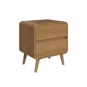 Mesa de Cabeceira com 2 Gavetas Carvalho Xingu – Completa Móveis