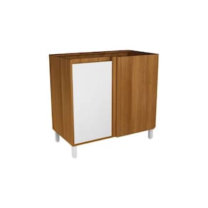 Balcão de Cozinha Denver PH 3112 Canto Reto c/ 1 Porta s/ Tampo 92,5cm Freijo Rocks/Branco - Herval