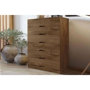 Cômoda de Quarto Sevilha c/ 6 Gavetas Braúna - Europa