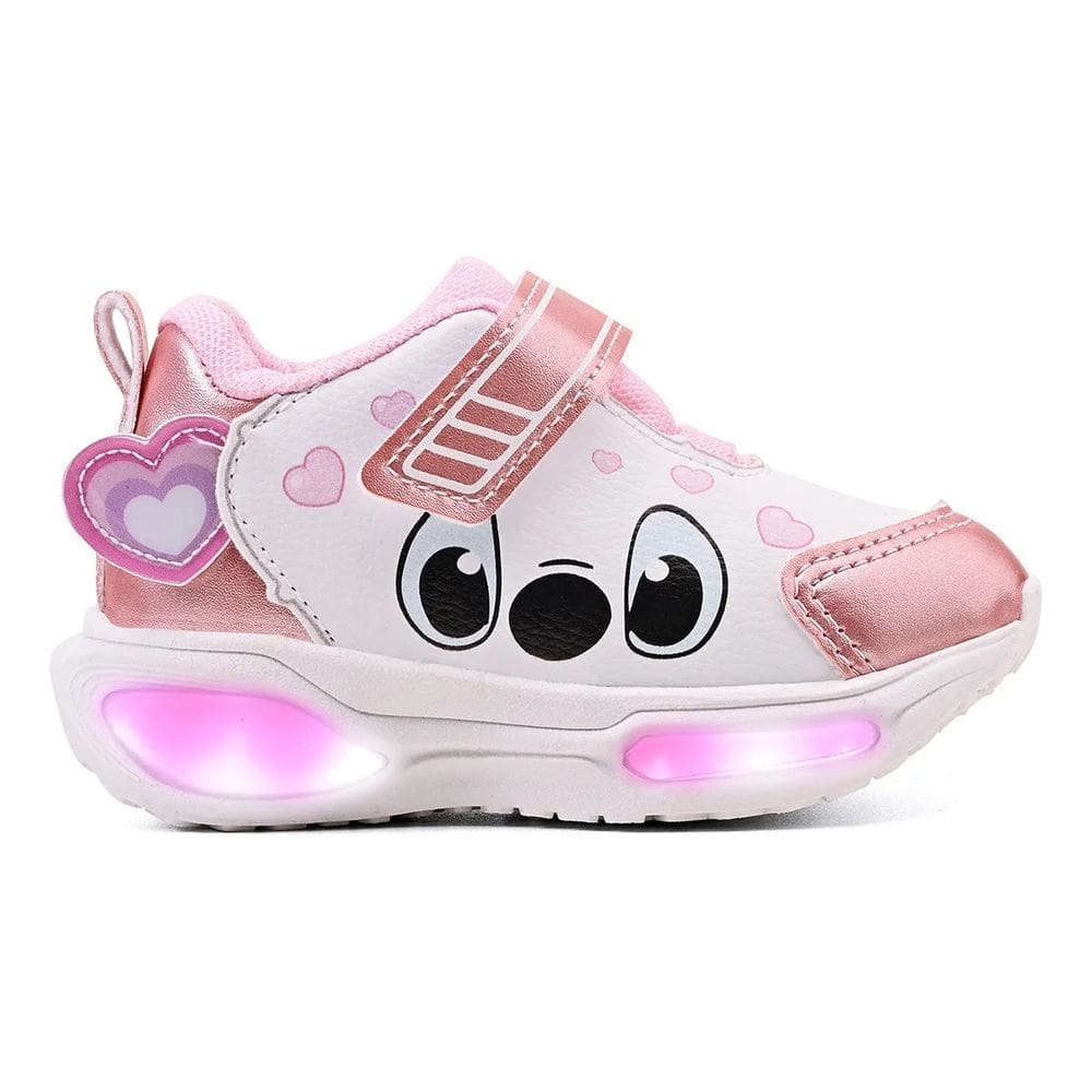Tênis Infantil Led Mini-Pé Stitch Olhos Apaixonados