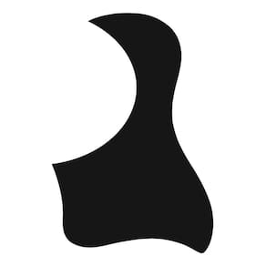 Escudo P/ Tampo Violão Ronsani Boca Oval Preto 1116