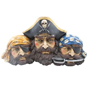 Decoração de Parede em Gesso 42x22cm - 3 Piratas / Bucaneiros - Decor1