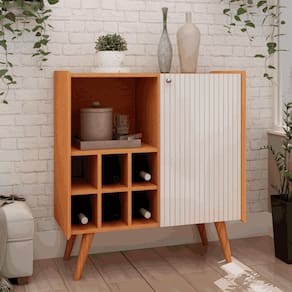 Balcão Aparador Adega Genialflex Branco Laca 100% Mdf