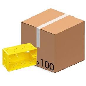 Kit C- 100 Caixa De Luz 4x2 Embutir Amarela