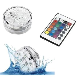 Luminaria Led Para Piscina Luzes Coloridas Com Controle Remo