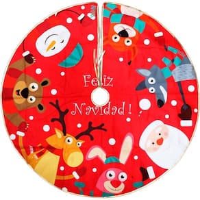 Saia De árvore Natal Temática Natalino Noel Rena Urso 120cm