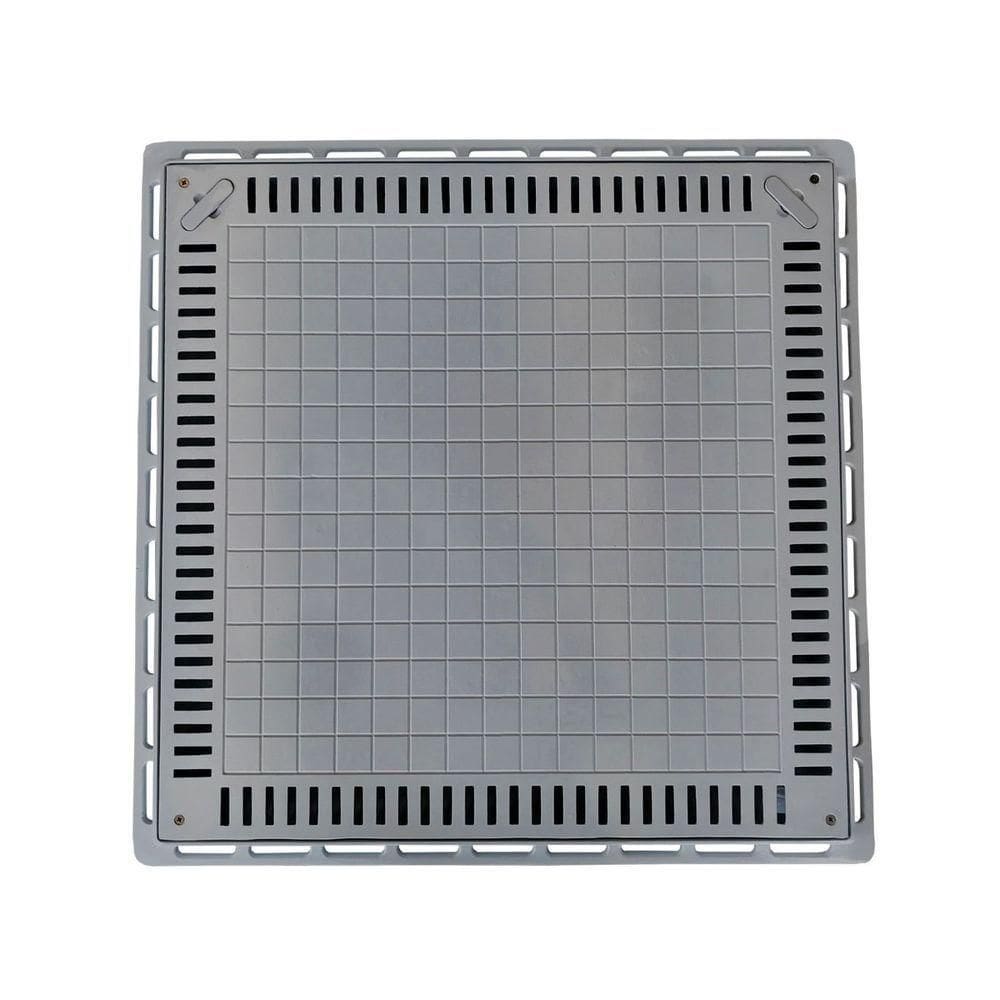 Tampa Casa De Máquina Piscina Lisa Simples Grelha 80x80cm C