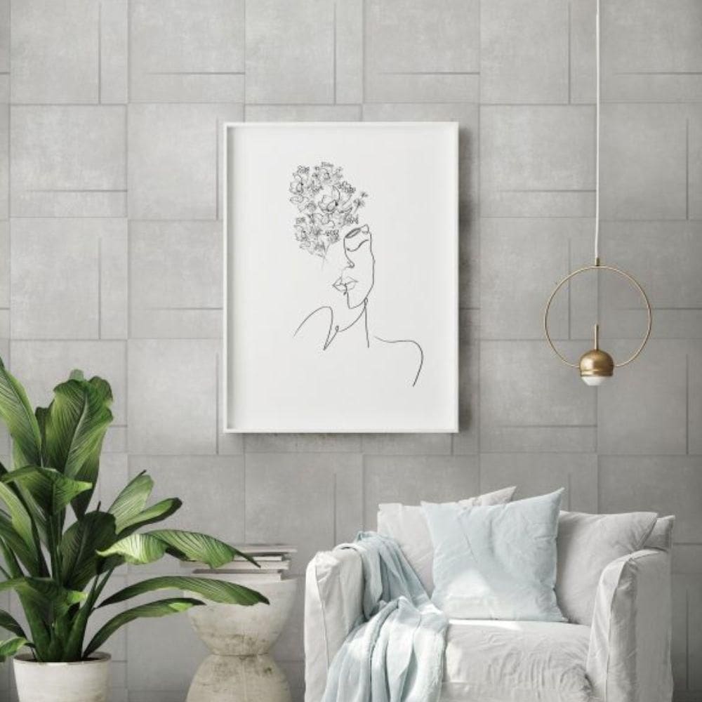 Papel De Parede Santorini Geométrico Cinza Sn161