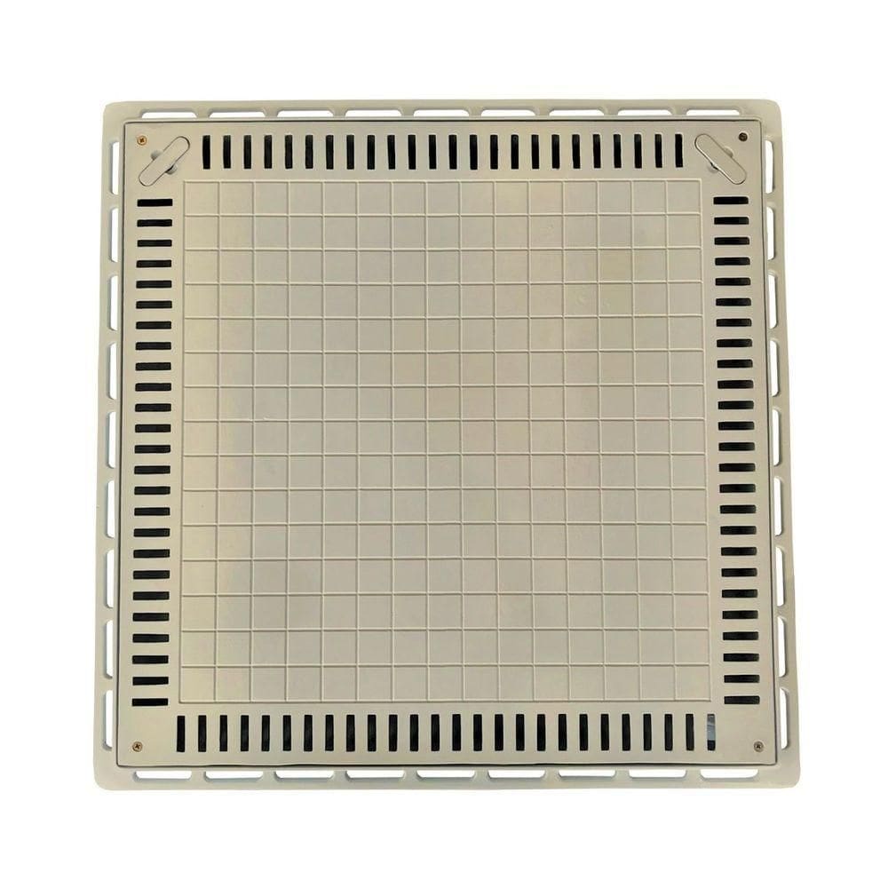 Tampa Casa De Máquina Piscina Lisa Simples Grelha 80x80cm B1