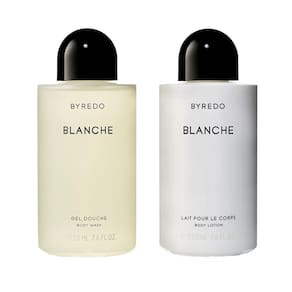Conjunto de 2 peças de perfume BYREDO LE CORPS BLANCHE: 225 ml de sabonete líquido e 225 ml de loção corporal