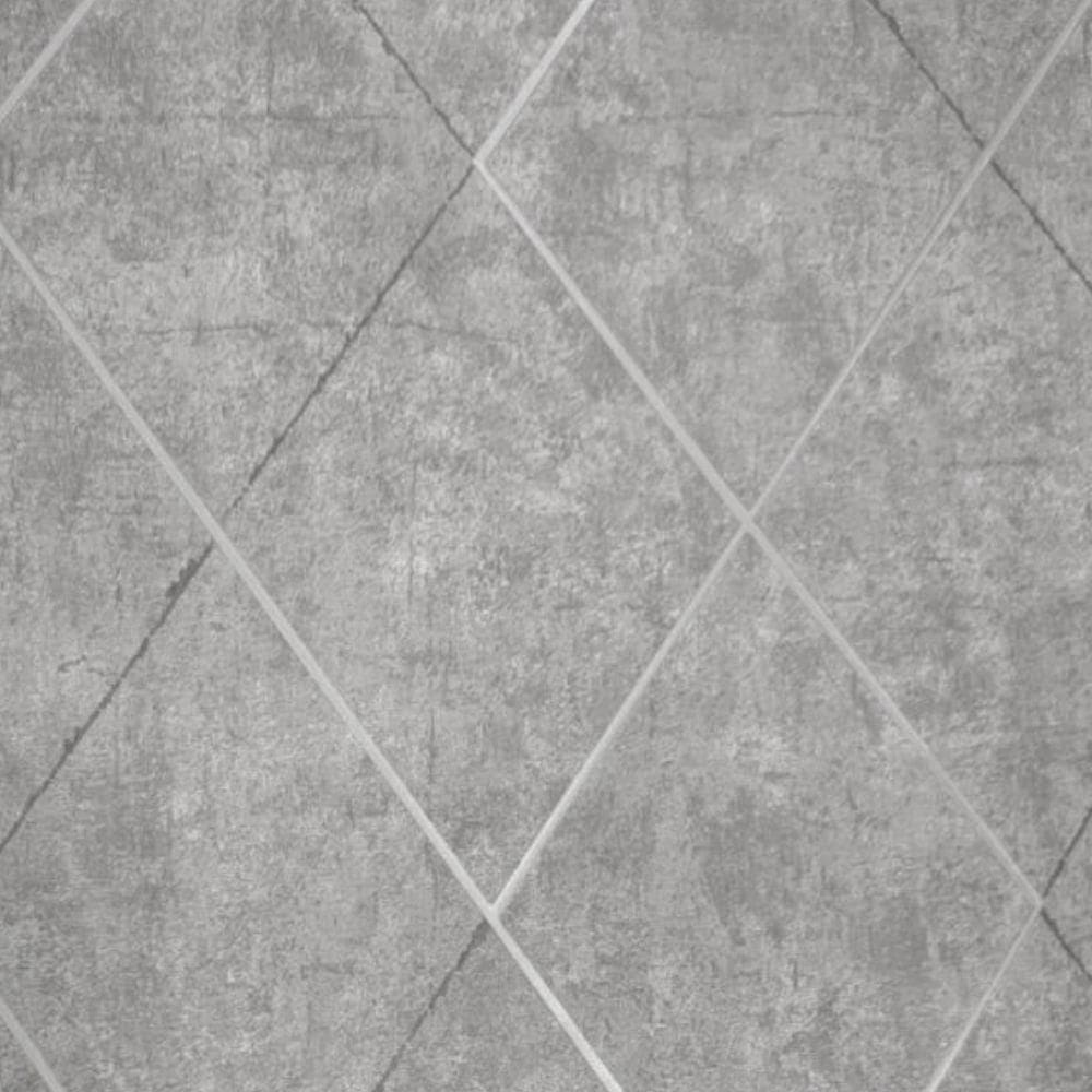 Papel De Parede Santorini Geométrico Cinza Sn133