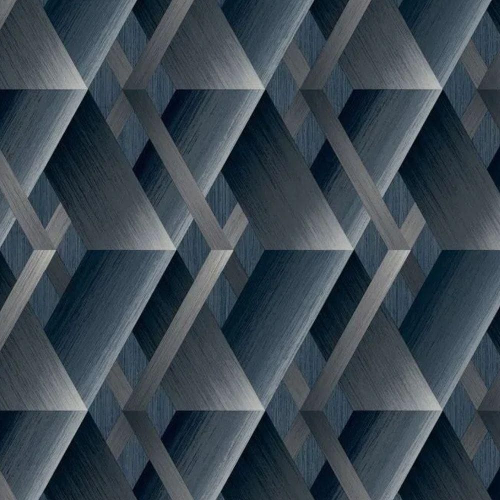 Papel De Parede Wanderlust Geométrico Azul Wl2602