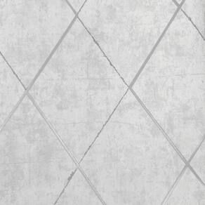 Papel De Parede Santorini Geométrico Cinza Sn131