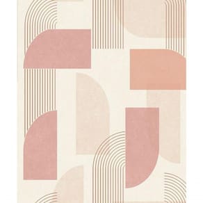 Papel De Parede Maison Geométrico Rosa Mn3305