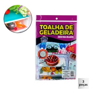 Toalha de Geladeira 53x36cm 3 Peçass - Tudo em Caixa