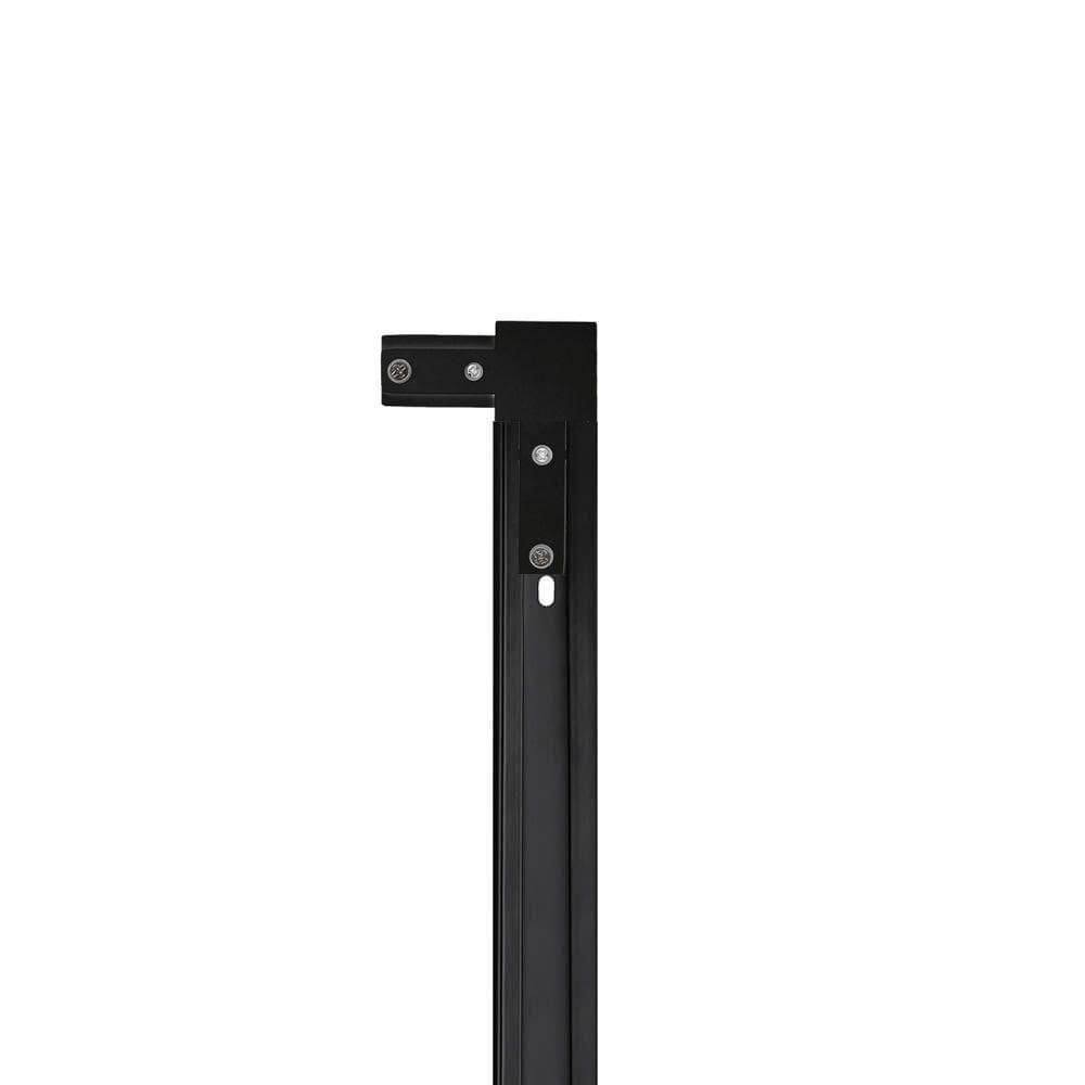 Conexão Emenda Blumenau 90° L Para Trilho Eletrificado Bivolt Preto