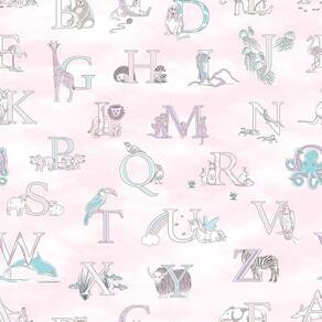 Papel De Parede Just 4 Kids Alfabeto G56538 - Rolo 10m X 0,52m