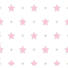 Papel De Parede Treboli Estrelas Rosas 5842 - Rolo 10m X 0,53m