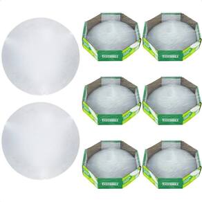 Kit 8 Plafon Taschibra Jurerê 25cm Redondo Branco E27 Bivolt