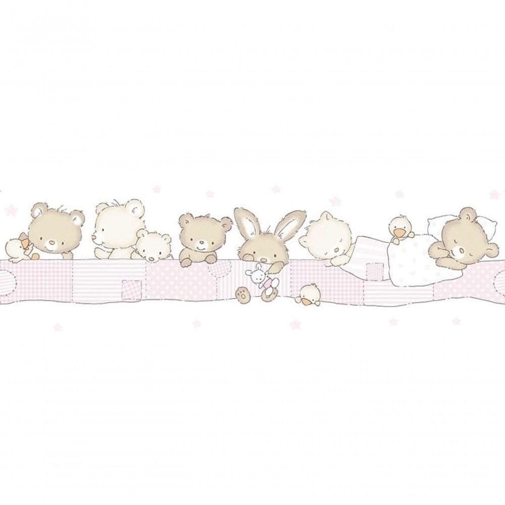 Faixa De Parede Treboli Rosa Balões 5902