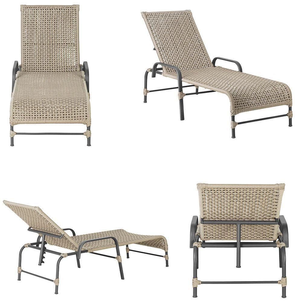 Espreguiçadeira Catar Corda Náutica Alumínio Jardim Piscina Rami