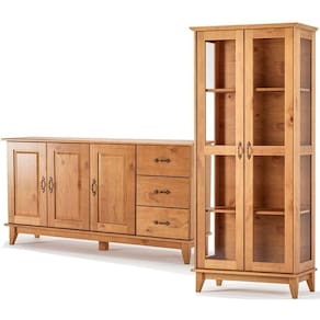 Buffet Aparador 3 Portas 3 Gav. 156 Cm E Cristaleira 2 Portas Bella Slim Carvalho Fosco
