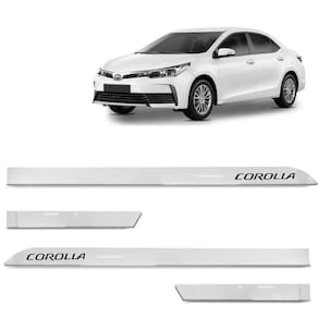 Jogo De Friso Lateral Corolla 2015 A 2023 Branco Polar Facão