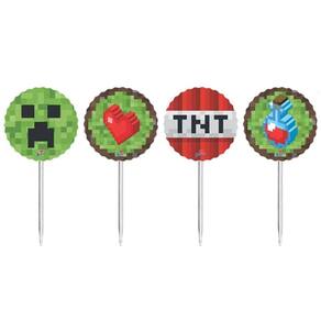 Toppers Para Doces E Salgado Mini Pixels - 8 Un