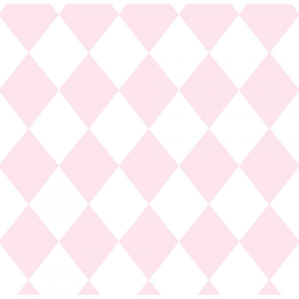 Papel De Parede Treboli Losangos Rosas 5862 - Rolo 10m X 0,53m