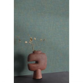 Papel De Parede Muse Têxtil Verde E Marrom Com Brilho Mu1106