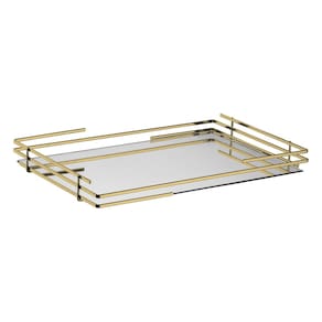Bandeja Hara Celine Base Espelhada 32,5 x 22 Cm