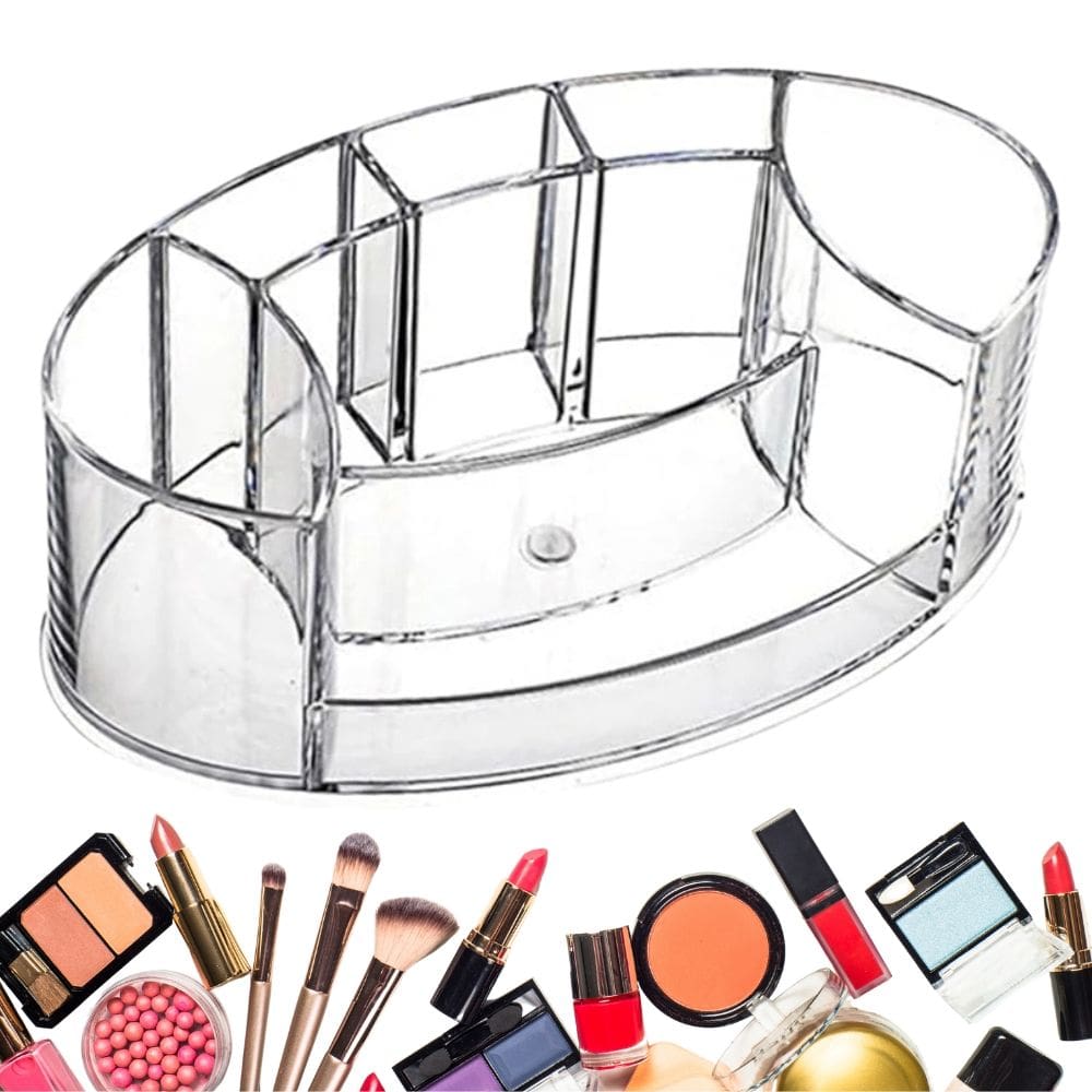 Organizador de Cormeticos Acrilico 18X7X7CM 8 Nichos - Organize com Estilo Porta Cosmetics em Acrílico - PANAMI