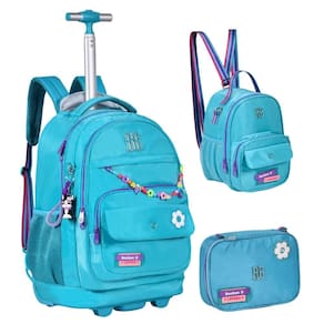 Kit Mochila De Rodinhas Oficial Rebecca Bonbon Rb24100 Verde